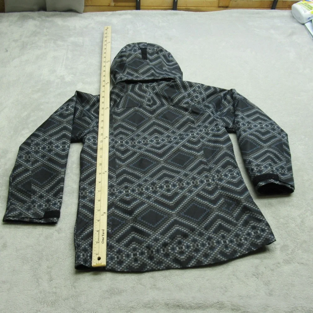 Columbia Jacket Kids Small 7/8 Black Hood 3in1 Shell OmniHeat Thermal Waterproof